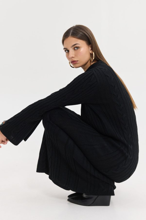 Janus Knitted Dress (Black) - Image 2