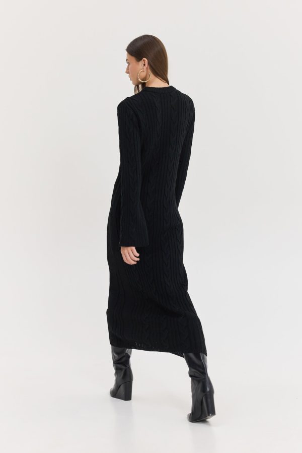 Janus Knitted Dress (Black) - Image 4