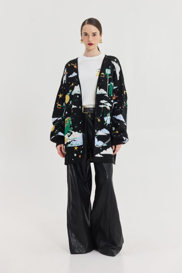 Old Fashioned Cardigan (Black) - Image 2