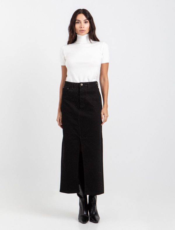 Denim φούστα με strass - Image 2