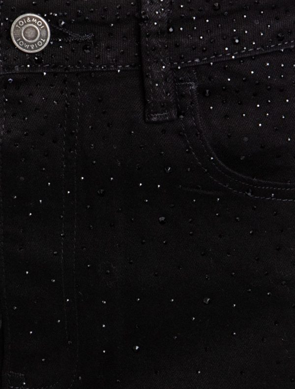 Denim φούστα με strass - Image 3