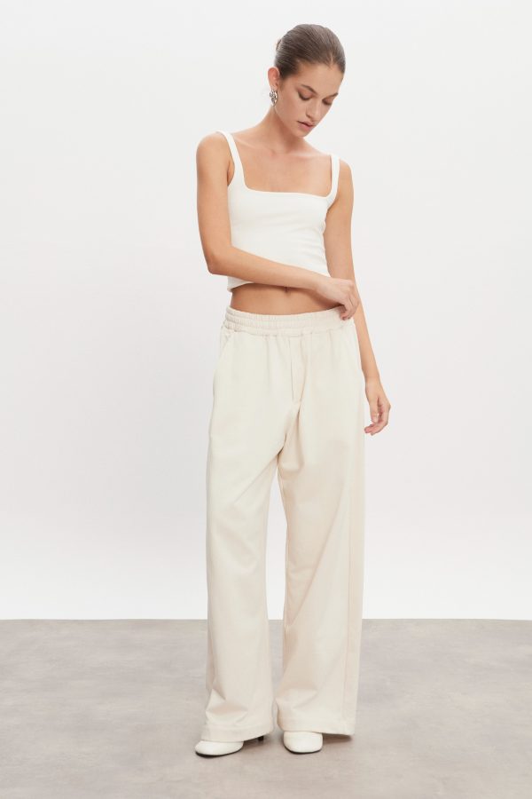ZEN TRACKPANTS ΕCRU MELANGE WOMEN/MEN - Image 1