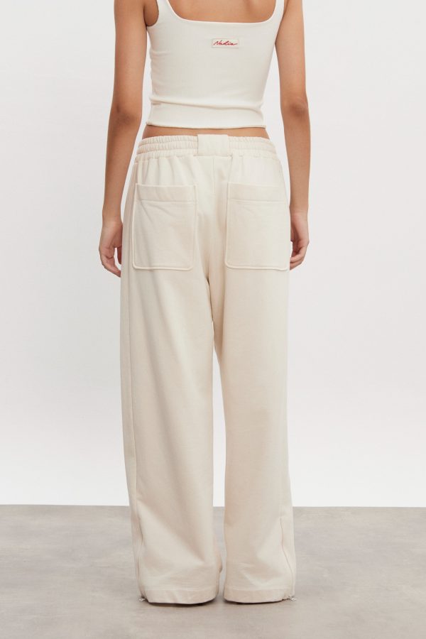 ZEN TRACKPANTS ΕCRU MELANGE WOMEN/MEN - Image 3